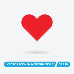 Heart vector icon, simple sign for web site and mobile app.
