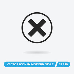 Cancel vector icon, simple sign for web site and mobile app.