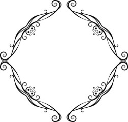 Diamond antique pattern frame