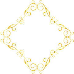 Gold Diamond antique pattern frame