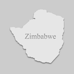 Obraz premium Zimbabwe map