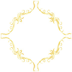 Gold Diamond antique pattern frame