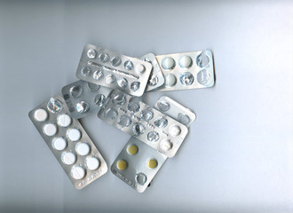 Pharmaceuticals antibiotics pills medicine frame background. capsule pill medicine.Medical concept..