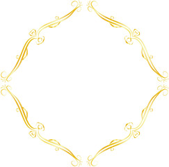 Gold Diamond antique pattern frame