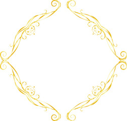 Gold Diamond antique pattern frame