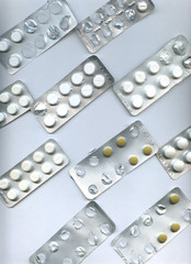 Pharmaceuticals antibiotics pills medicine frame background. capsule pill medicine.Medical concept.