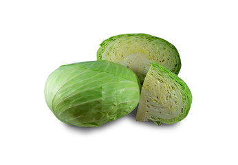 Cabbage isolated on white background.