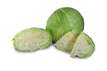 Cabbage isolated on white background.