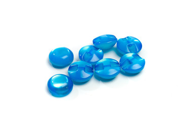 Buttons for clothes on white background using for concept of Button Day.  Image