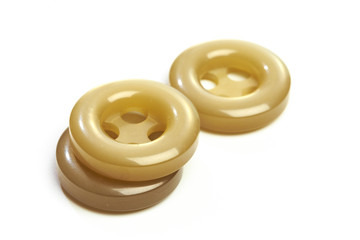 collection of vintage cloth button closeup on white background - Image