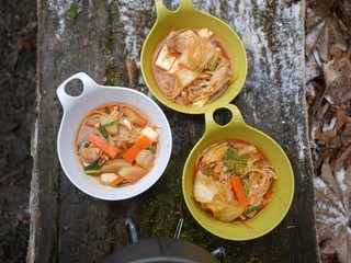 アウトドア　ご飯　鍋