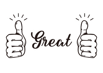 ハンドサイン Great