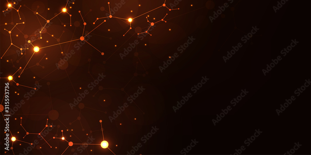 Poster vector background technology in the concept of data network.