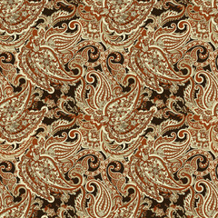 Paisley seamless pattern. Indian ornament
