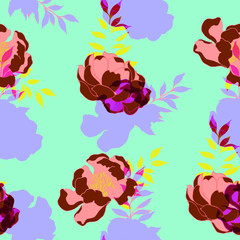 Beautiful seamless floral pattern background.