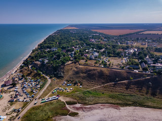 Curortnoe sea spit resort in Odessa region in Ukraine.