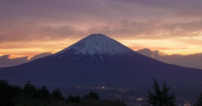Sunset of Mt. Fuji  [Timelapse] 