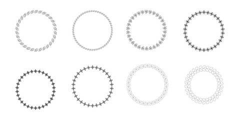 Vintage monogram set. Vector emblems for calligraphic luxury logos and retro ornamental design.