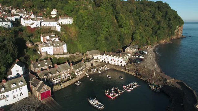 Picturesque fishing village of Clovelly on the North Devon Coast, Devon,  England