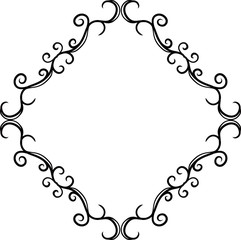 Diamond antique pattern frame
