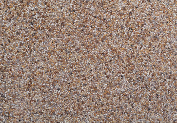 Brown and white gravel wall