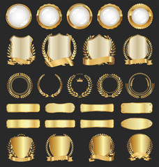 Luxury  golden design retro vintage elements collection
