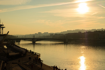 Fototapeta premium Sunset on the river