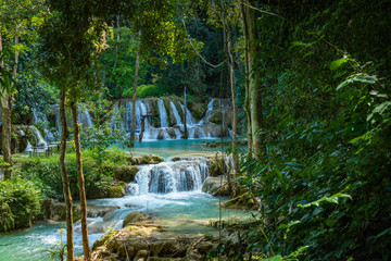 Tad Sae Waterfall in Luang prabang province, Laos