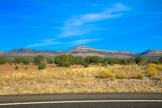 Szenische Landschaft der Route 66 in der N&auml;he von Oatman