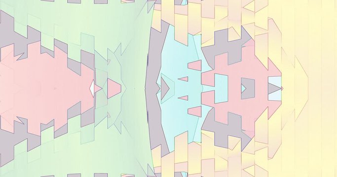 Shapes change geometry and create motion