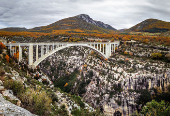 Bridge over the Verdon Gorge in France