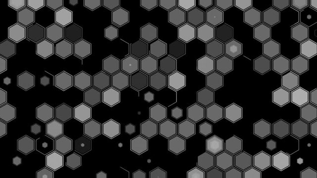 Digital business animate background.Hexagon pattern presentation concept.