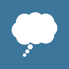 Thinking cloud icon vector. Think bubble isolated.