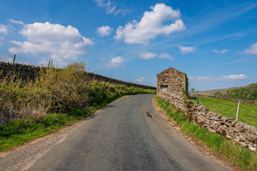 Fototapeta na wymiar On the B6270 road between Keld and Thwaite, North Yorkshire, England, UK