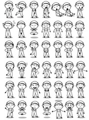Different Types of Repairman Character Poses - Set of Concepts Vector illustrations