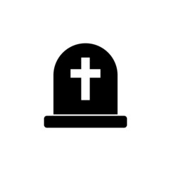 Christian tombstone icon, vector illustration on white background