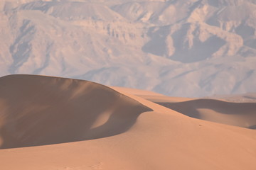 Fototapeta na wymiar Sand dunes in Jordan. Desert at the Royal Route.