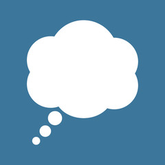 Thinking cloud icon vector. Think bubble isolated.
