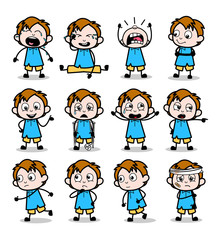 Comic Cute Office Guy - Set of Concepts Vector illustrations