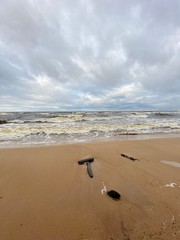 Baltic Sea autumn coast sea beach Saulkrasti Latvia
