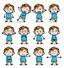 Comic Cute Office Guy - Set of Various Concepts Vector illustrations