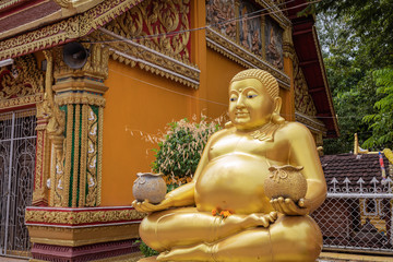 Wat si Muang Buddhist monastery in Vientiane, Laos.