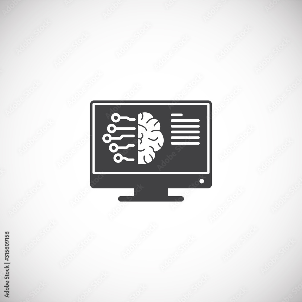 Poster ai related icon on background for graphic and web design. simple illustration. internet concept symb