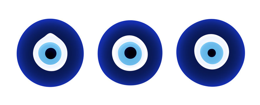 Set of evil eye protection signs.