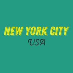 New York City city calligraphy vector quote