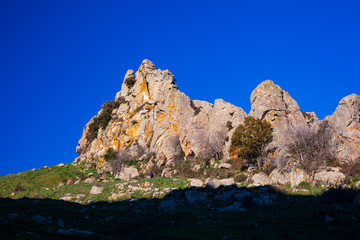 View of the typical Sicilian countryside