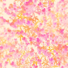 Viola tricolor seamless pattern.