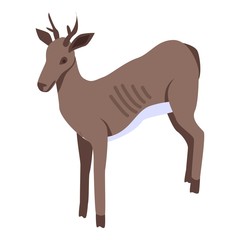 Fototapeta na wymiar Deer icon. Isometric of deer vector icon for web design isolated on white background