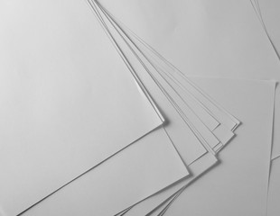 New blank paper sheets stack background and texture
