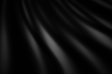 Obraz premium black wave carbon fiber. metal background and texture.